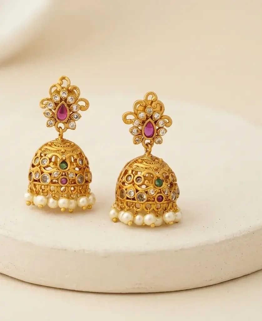 Heritage Pearl Jhumkas