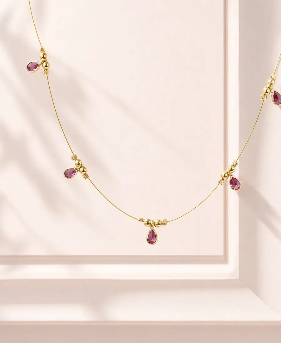 Dewdrop Charm Invisible Necklace